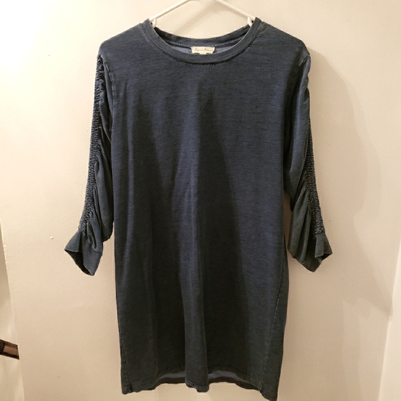 Jane and Delancey Chambray Long Sleeve Shift Dress - Picture 2 of 7